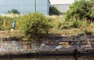 View: FD04705 Frodsham: 1/15 Saltworks Dig.  Quay wall 30 to 40m from WSC. 25/7/1990.