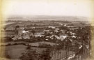 View: FD04897 Frodsham: View of Overton, and St. Laurence Parish Church from Overton Hill.