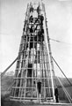 View: FD04967 Frodsham: Building the Helter Skelter on Overton Hill,1908.