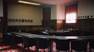 View: FD05030 Frodsham: Castle Park House - Council Chamber before demolition 2004