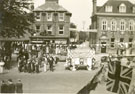 View: FD05033 Frodsham: Jubilee Celebrations, Main Street.  Building across road became Natwest Bank.