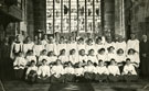 View: FD05113 Frodsham: St. Laurence Parish Church Choir.  Father Green in centre back.