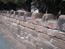 View: FD07563 Frodsham: Distinctive sandstone wall w.end Howey Lane