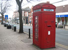 View: FD07655 Frodsham: The Vermillion Giant, a rare K4 kiosk, Church Street