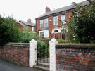View: FD07686 Frodsham: Decorative facade and front wall detail, San