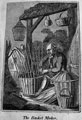View: FDN1387 Frodsham: Woodcut of basket maker