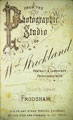 View: FDN2107 Frodsham: Advert for Strickland Studio, Church Street 