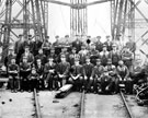View: c00216 Widnes: Workmen on the Transporter Bridge	