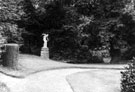 View: c00675 Whitegate: Vale Royal, Statue in Lady's Wood 	