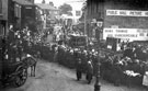 View: c01537 Wilmslow:Carnival Procession in Swan Street 	