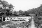 View: c01703 Dane Valley: Weir on the River 	