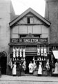 View: c02284 Warrington: Butcher's Shop in Bridge Street 	