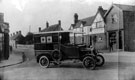 View: c05221 Winsford: Ambulance outside the Black Bear Inn	
