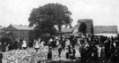 View: c05240 Winsford: Demolition of a factory chimney, Over 	