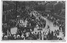 View: c05559 Alsager: Procession in Crewe Road 	