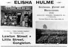 View: c05607 Congleton: 	Elisha Hulme, Florist and Nurseryman, Lawton Street 	