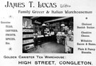 View: c05615 Congleton: James T Lucas, Grocer, High Street 	