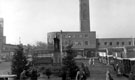 View: c05686 Crewe: Christmas Trees in Market Square 	