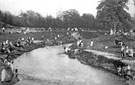 View: c06261 Hale Manchester: On the banks of the River Bollin 	