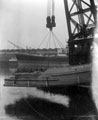 View: c06591 Northwich: Fore section of Yarwood's motor tug barge 'Guaxindiba Shell' 	