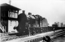View: c06647 Lostock Gralam: Steam engine with freight travelling towards Northwich