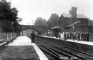 View: c06704 Delamere: Railwaymen's families on the station
