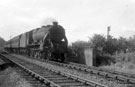 View: c06730 Poynton: LMS Class 5 4-6-0 engine No.44753, with 'Caprotti' valve gear, passing Lostock Road Bridge
