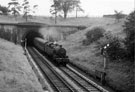 View: c06749 Prestbury: C4F 2-6-4 engine No.42382 leaving Bradley Mount Tunnel