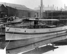 View: c06981 Northwich: Steam Launch 'Frances' at Pimblot's shipyard 	