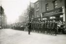 View: c07915 Nantwich: Fire Service parade in High Street