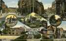 View: c07935 Nantwich: Postcard composite of local views