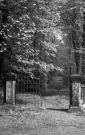 View: c07958 Wilmslow: Pownall Hall, gates on Carrwood Road