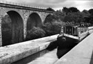 View: c08139 Marple: Crossing the Marple aqueduct on the Peak Forest Canal
