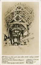 View: c08157 Holmes Chapel: Drawing of roof timbers in St Luke's church