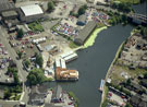 View: c08171 Northwich: Construction of the 'Floatel', a floating hotel on the River Weaver
