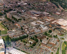 View: c08414 Crewe: Town centre pictured from the air, centred on Prince Albert Street, Market Street and Queensway.