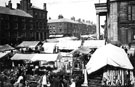 View: c08558 Macclesfield:  Market outside the Town Hall