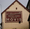View: c08839 Holmes Chapel: W. Mandeville Bakery sign