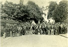 View: c09687 Macclesfield: Group of men across a road