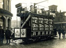 View: c10449 Chester: Tram decorated during First World War