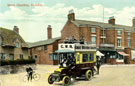 View: c10611 Farndon: Village and motor omnibus
