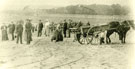 View: c10671 Parkgate: Horse, cart and people on sands