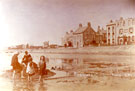 View: c10680 Parkgate: children playing on the sands