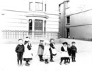 View: c10690 Parkgate: children outside Union and Mostyn House