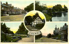 View: c10841 Crewe: Multi-view postcard
