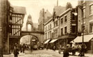 View: c10927 Chester: Eastgate Street and Clock