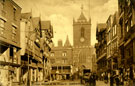 View: c11113 Chester: Bridge Street and St Peter's Church