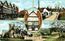 View: c11207 Nantwich: Multi view postcard