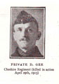 View: c12255 Congleton: portrait of Private D. Gee