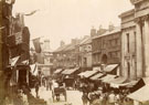 View: c13432 Macclesfield: Market Place, Queen Victoria's Jubilee Day